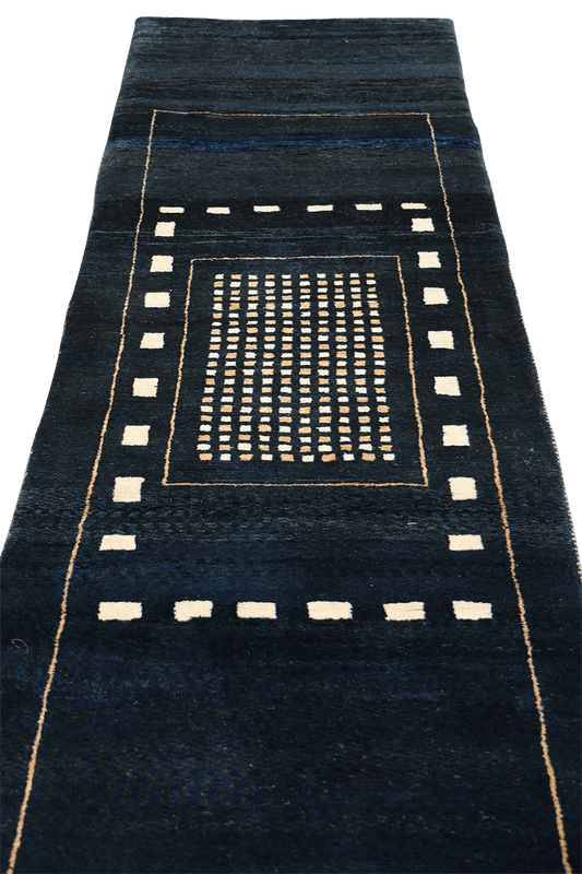 A Gabbeh Runner Tribal Wool Rug