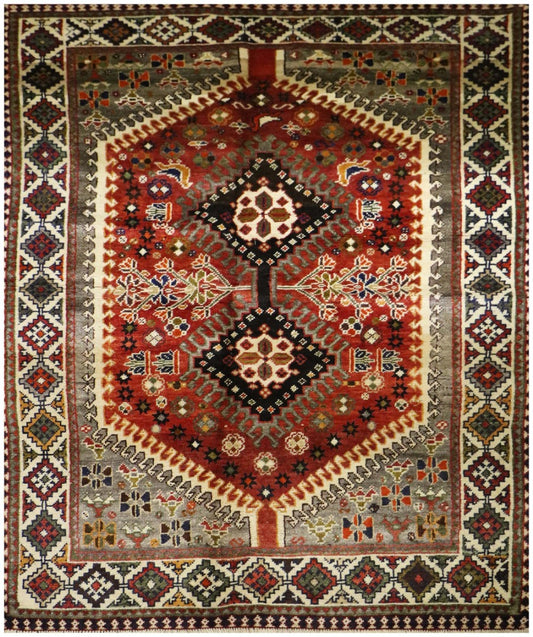 A Persian Qashqai Tribal Wool Rug