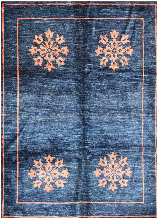 A modern contemporary tribal rug