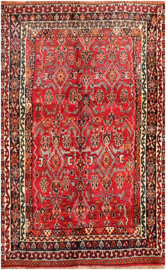 A rectangular Tribal Qashqai wool rug