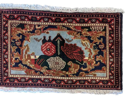 78 x 54 cm Persian senneh Traditional Magenta Small Rug - Rugoutlet