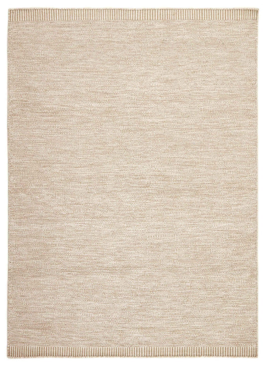 90x60 cm wool Beige Rug-J-96-02, Grey - Rugoutlet