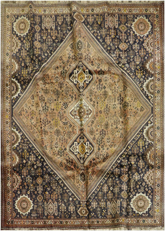 Qashqai Tribal Wool Rug 330 x 230 cm (10.83 x 7.55 ft)