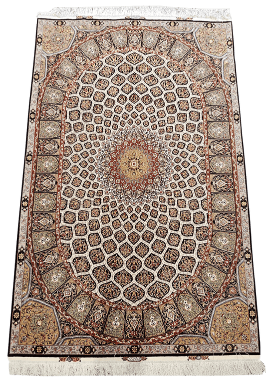 300x204 cm Fine Persian Tabriz Silk and Wool rug - Rugoutlet