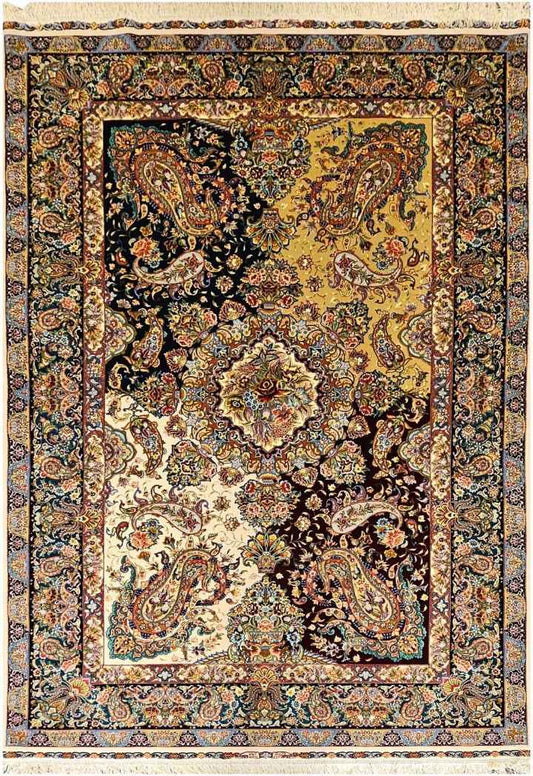 308x198 cm Fine Tabriz silk Rug Handmade paisley design - Rugoutlet
