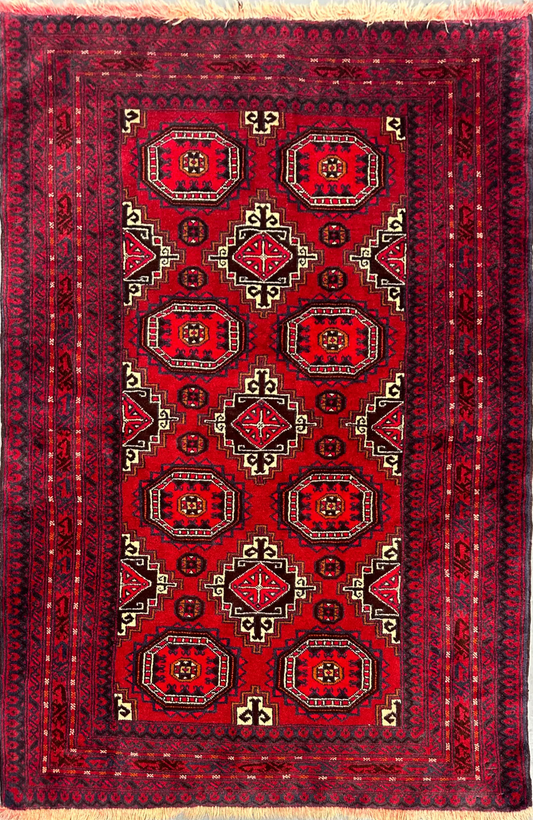 Persian Baluch Tribal Hand-Knotted Red Beige Colour Rug
