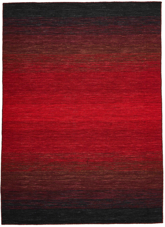 200x140 cm wool multicolour Rug-HLD180805, Black Red - Rugoutlet