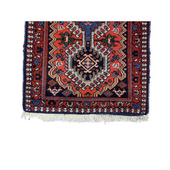 100 x 58 cm Persian yalameh Tribal Red Small Rug - Rugoutlet