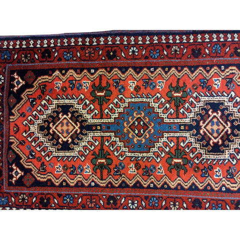 100 x 58 cm Persian yalameh Tribal Red Small Rug - Rugmaster