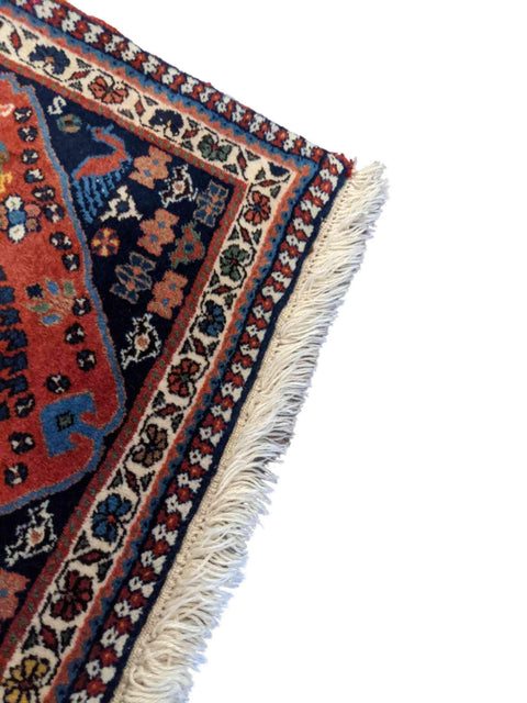 100 x 62 cm Persian yalameh Tribal Red Small Rug - Rugmaster