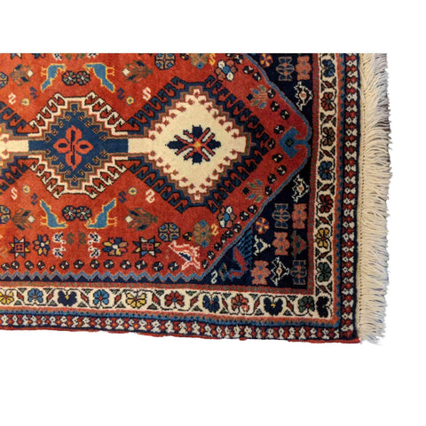 100 x 62 cm Persian yalameh Tribal Red Small Rug - Rugmaster