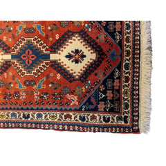 100 x 62 cm Persian yalameh Tribal Red Small Rug - Rugoutlet