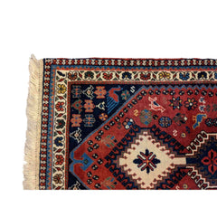 100 x 62 cm Persian yalameh Tribal Red Small Rug - Rugoutlet