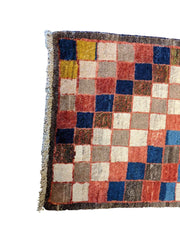 100 x 71 cm Persian Gabbeh Tribal Multi coloured Small Rug - Rugoutlet