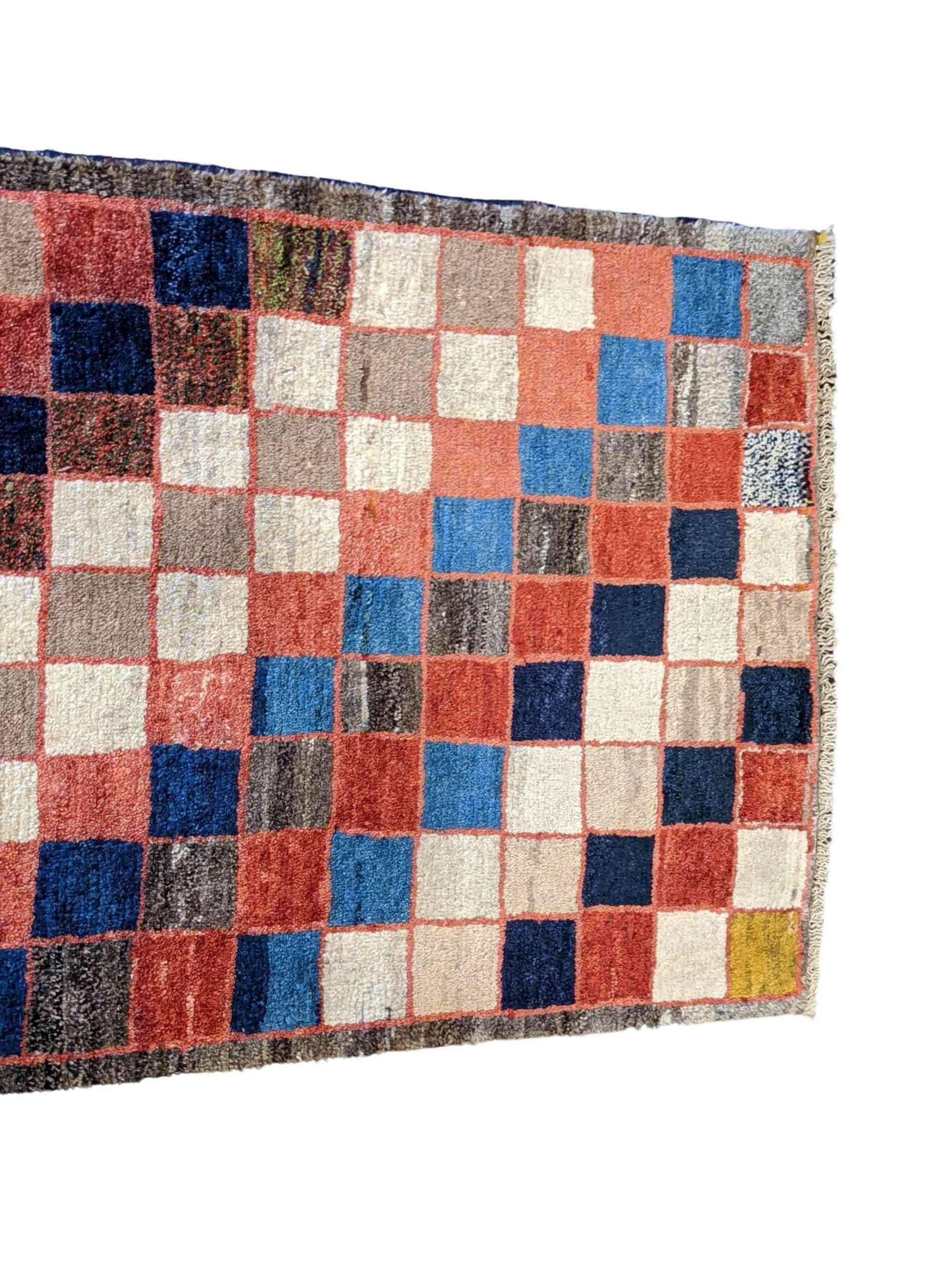 100 x 71 cm Persian Gabbeh Tribal Multi coloured Small Rug - Rugoutlet