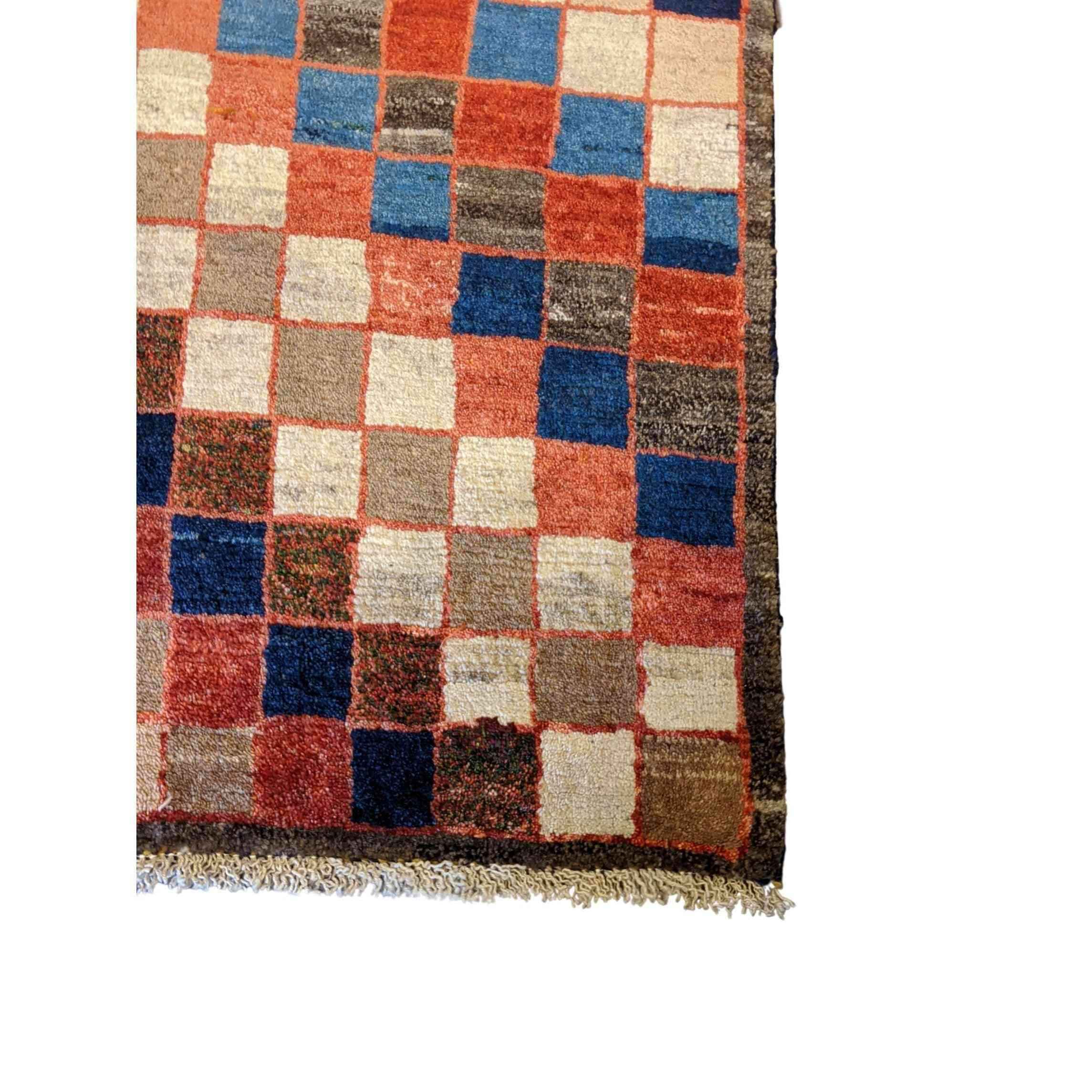 100 x 71 cm Persian Gabbeh Tribal Multi coloured Small Rug - Rugoutlet