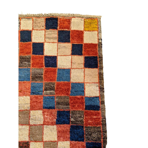 100 x 71 cm Persian Gabbeh Tribal Multi coloured Small Rug - Rugoutlet