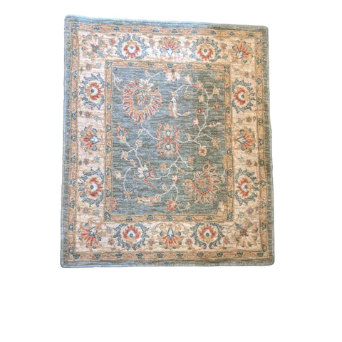 100 x 85 cm Ziegler power loom Green Small Rug - Rugoutlet