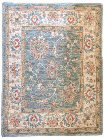 100 x 85 cm Ziegler power loom Green Small Rug - Rugoutlet