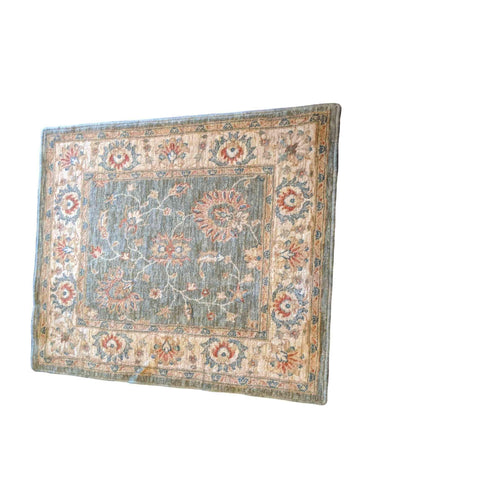 100 x 85 cm Ziegler power loom Green Small Rug - Rugoutlet