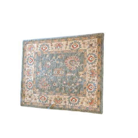 100 x 85 cm Ziegler power loom Green Small Rug - Rugoutlet