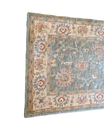 100 x 85 cm Ziegler power loom Green Small Rug - Rugoutlet