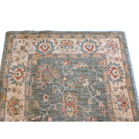 100 x 85 cm Ziegler power loom Green Small Rug - Rugoutlet