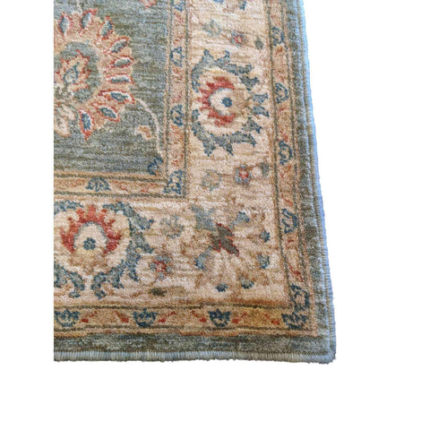 100 x 85 cm Ziegler power loom Green Small Rug - Rugoutlet
