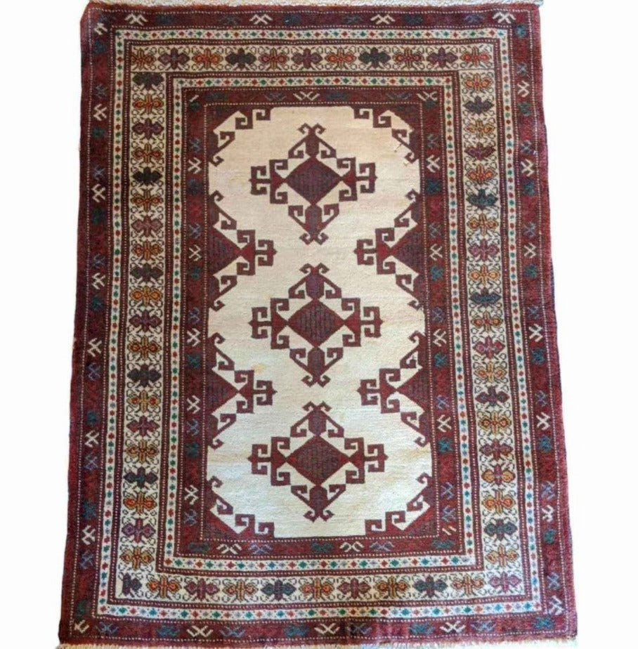 102 x 90 cm Turkaman Tribal Brown Rug - Rugoutlet