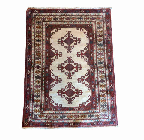 102 x 90 cm Turkaman Tribal Brown Rug - Rugoutlet
