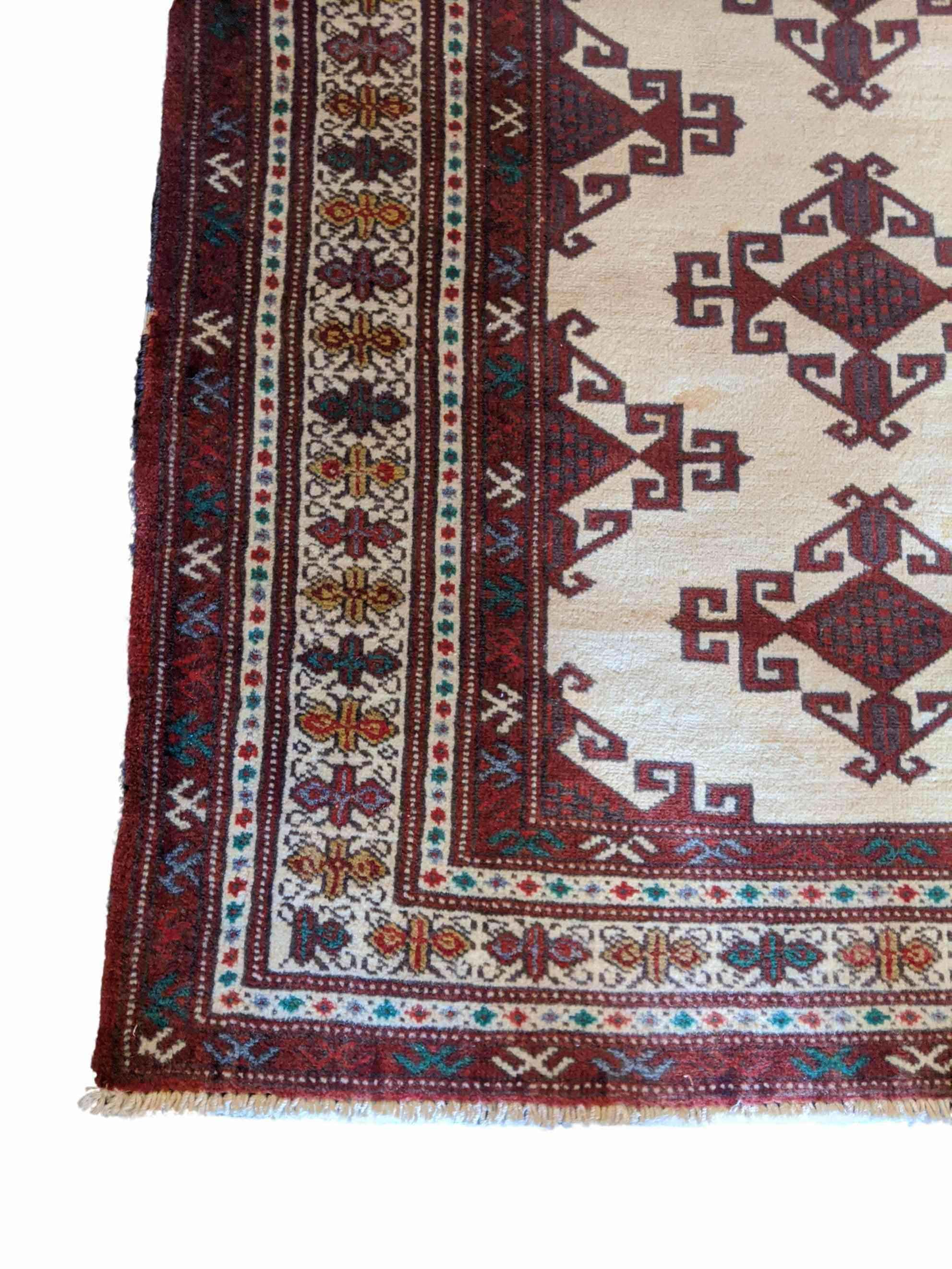 102 x 90 cm Turkaman Tribal Brown Rug - Rugmaster