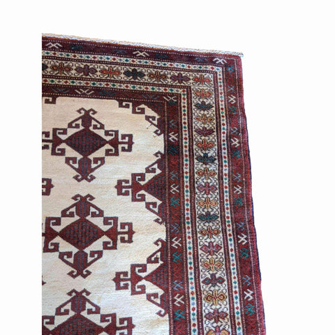 102 x 90 cm Turkaman Tribal Brown Rug - Rugmaster