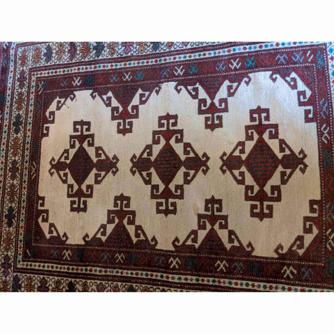102 x 90 cm Turkaman Tribal Brown Rug - Rugoutlet
