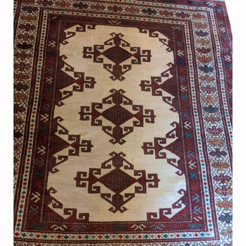 102 x 90 cm Turkaman Tribal Brown Rug - Rugmaster