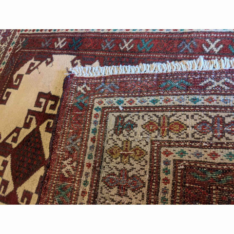102 x 90 cm Turkaman Tribal Brown Rug - Rugoutlet
