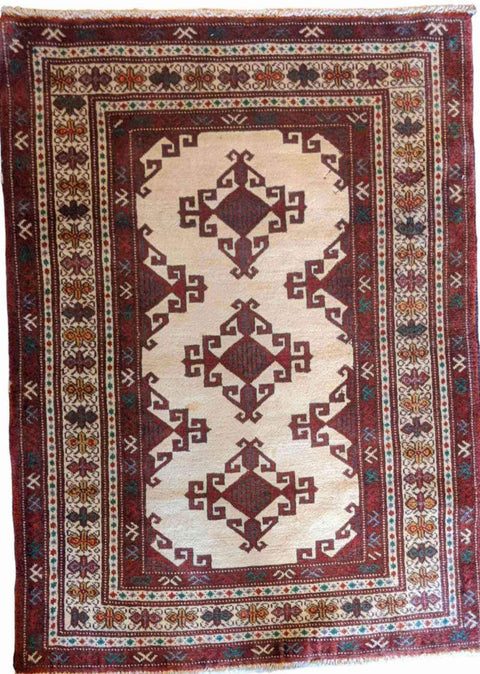 102 x 90 cm Turkaman Tribal Brown Rug - Rugmaster
