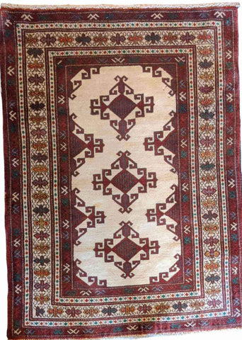 102 x 90 cm Turkaman Tribal Brown Rug - Rugmaster