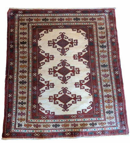 102 x 90 cm Turkaman Tribal Brown Rug - Rugmaster