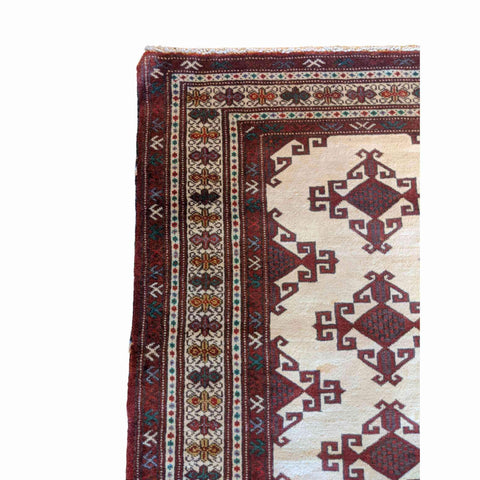 102 x 90 cm Turkaman Tribal Brown Rug - Rugmaster