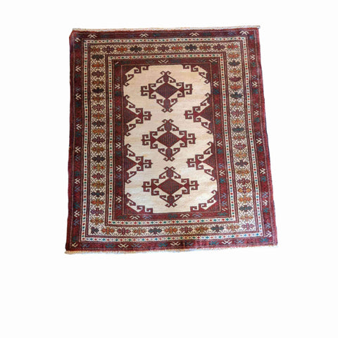 102 x 90 cm Turkaman Tribal Brown Rug - Rugmaster