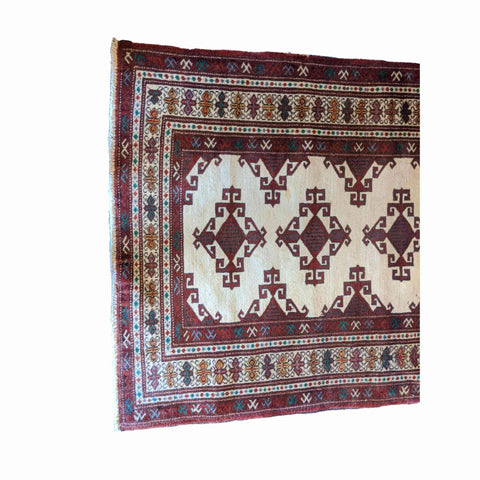 102 x 90 cm Turkaman Tribal Brown Rug - Rugmaster