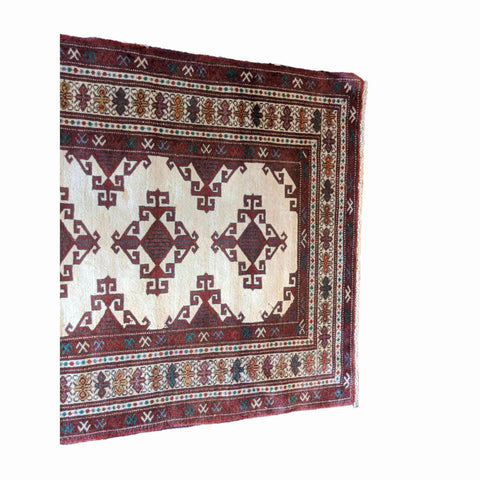 102 x 90 cm Turkaman Tribal Brown Rug - Rugmaster