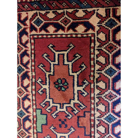 103 x 49 cm Afghan Tribal Red Rug - Rugmaster
