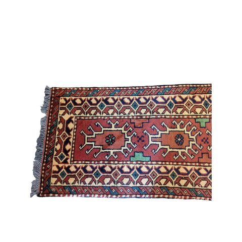 103 x 49 cm Afghan Tribal Red Rug - Rugmaster