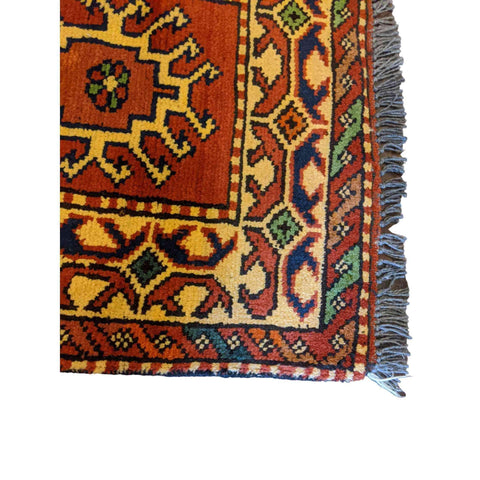 103 x 49 cm Afghan Tribal Red Rug - Rugmaster