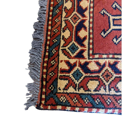 103 x 49 cm Afghan Tribal Red Rug - Rugmaster