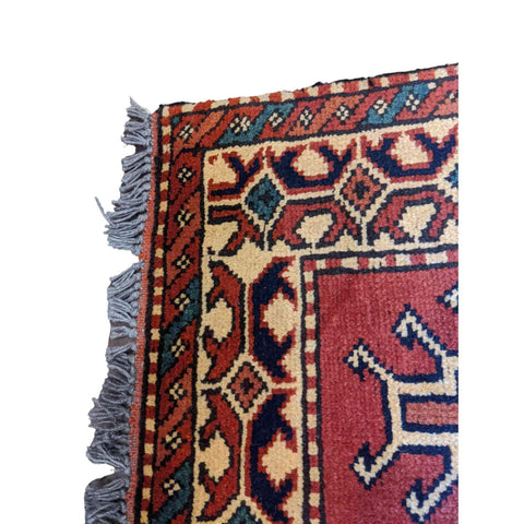 103 x 49 cm Afghan Tribal Red Rug - Rugmaster