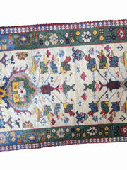 103 x 60 cm Persian Yalameh Tribal Beige Small Rug - Rugmaster