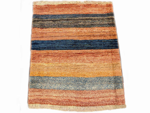 106 x 126 cm Persian Gabbeh Tribal Multi coloured Small Rug - Rugoutlet