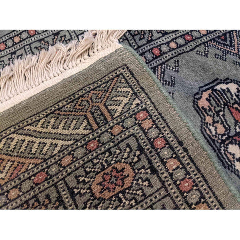 107 x 66 cm Pakistan Bukhara Modern Blue Rug - Rugmaster